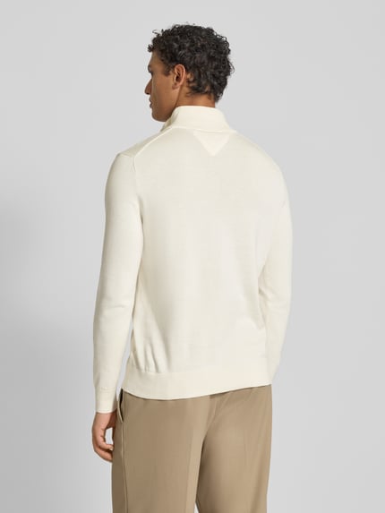 Tommy Hilfiger Regular Fit Troyer aus reiner Baumwolle Ecru 5