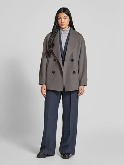 OAKWOOD Kurtka wełniana z kołnierzem z połami model ‘AMELIE’ Ciemnoszary 1