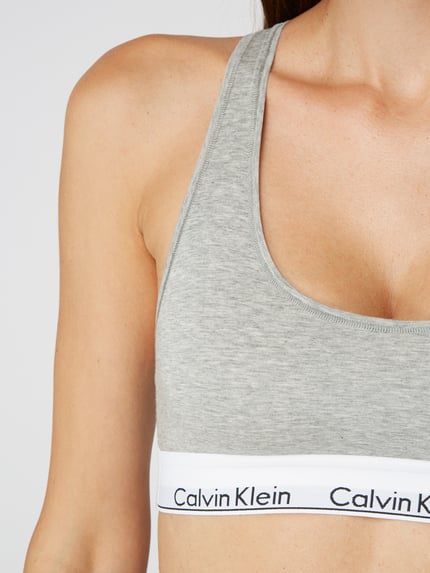 Calvin Klein Underwear Bustier mit Logo-Bund Hellgrau Melange 5