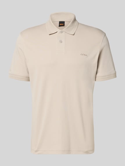 BOSS Orange Regular Fit Poloshirt aus reiner Baumwolle Modell 'INTERLOCK' Sand 2