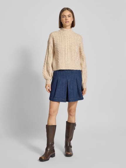 ONLY Regular fit gebreide pullover met wol, model 'LIDA' Offwhite gemêleerd - 1