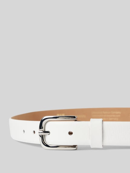 Weinmann Leren riem met doornsluiting model 'Sauvage' Wit - 2