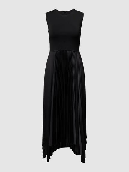 Joseph Midikleid in unifarbenem Design mit Plisseefalten Black 2