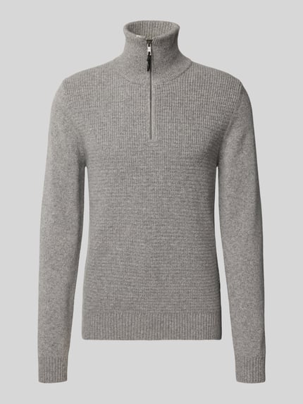 MAERZ Muenchen Gebreide pullover met schipperskraag Middengrijs - 2