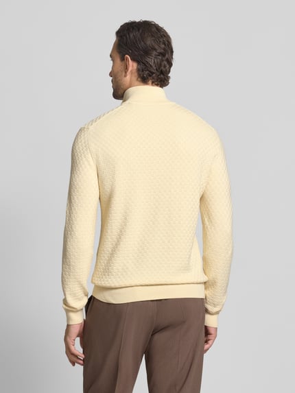 GANT Regular Fit sweter dzianinowy z czystej bawełny Złamany biały 5