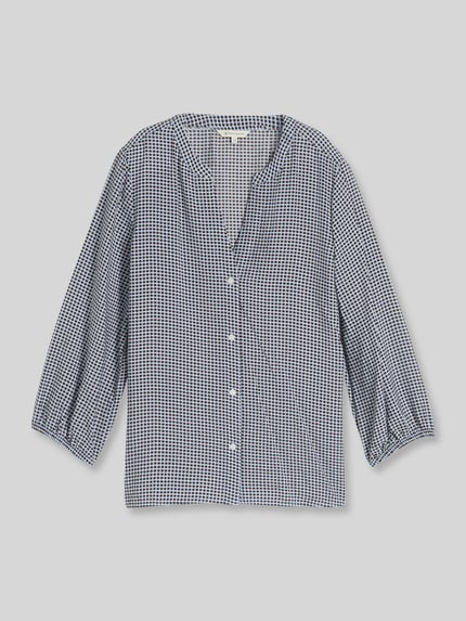 Tom Tailor Loose Fit Langarmbluse aus Viskose-Mix Bleu 2