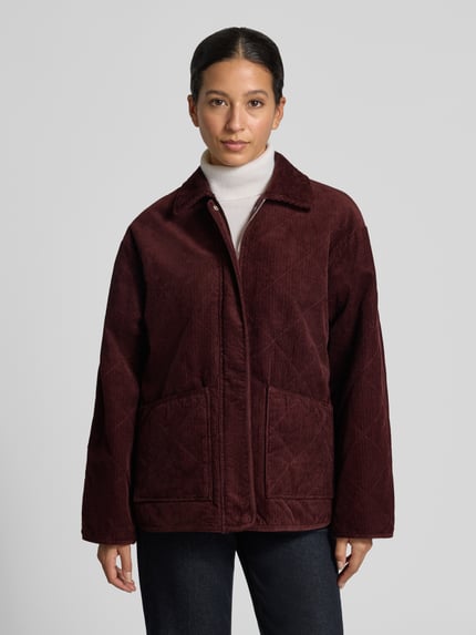 OPUS Regular Fit Kurzmantel aus reiner Baumwolle Modell 'Hekordi' Bordeaux 4