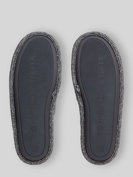 Tommy Hilfiger Hausschuh mit weichem Fleecefutter Mittelgrau 3