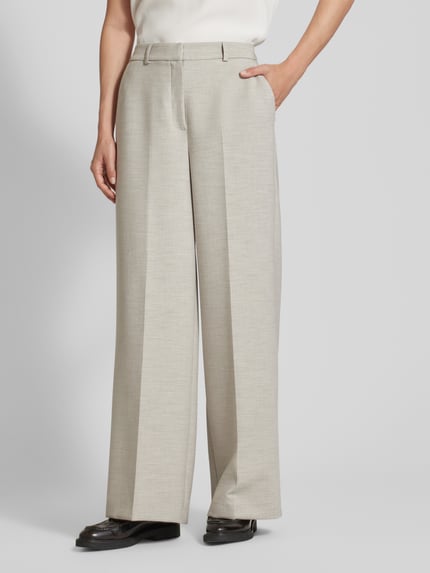 Selected Wide Leg Stoffhose mit Bügelfalten Modell 'RITA-PAXA' Beige Melange 4