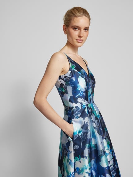 SWING Abendkleid mit V-Ausschnitt Marine 3