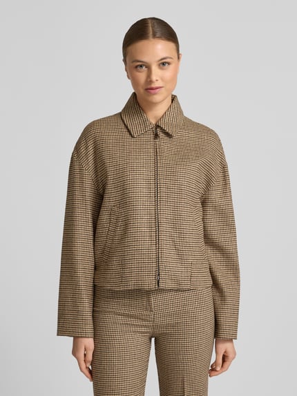 MANGO Jacke mit Reißverschluss Modell 'GINA' Mittelbraun 4