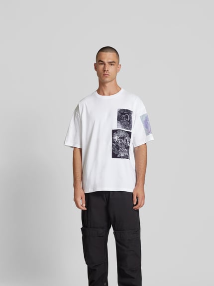 Diesel T-shirt z nadrukami z motywem Biały 4