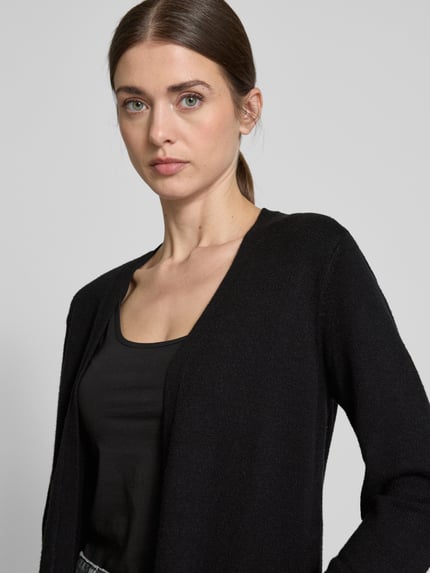 VILA Strickcardigan mit Eingrifftaschen Modell 'VIRIL' Black 3