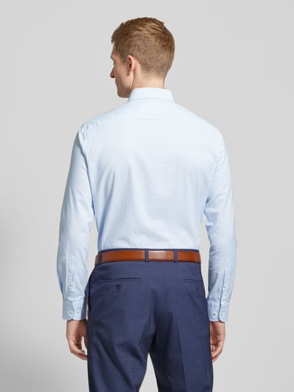 Tommy Hilfiger Slim Fit Business-Hemd mit Button-Down-Kragen Modell 'Henry' Bleu 5