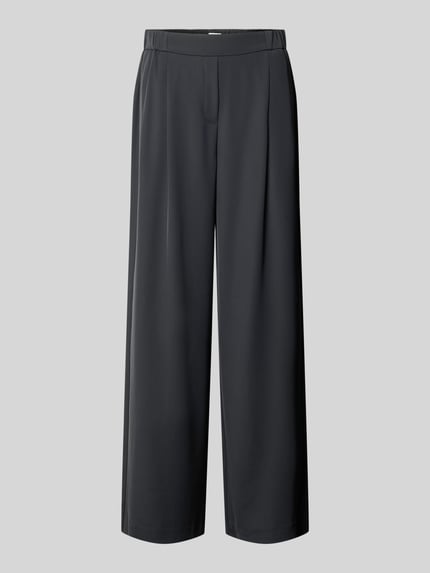 Wide Leg Stoffhose mit elastischem Bund Shop The Look MANNEQUINE