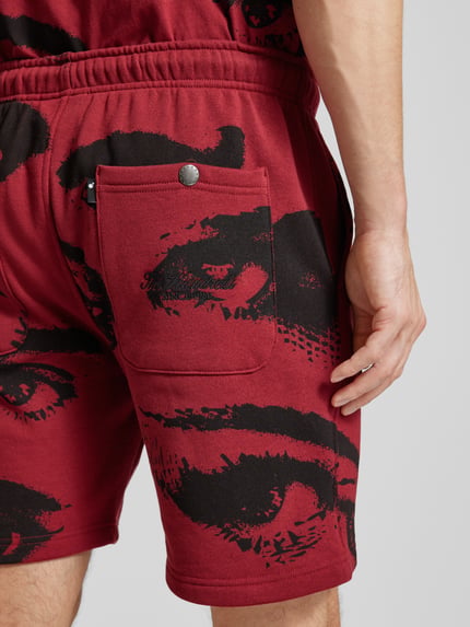 The Hundreds Sweatshorts mit Motiv-Print Rot 3