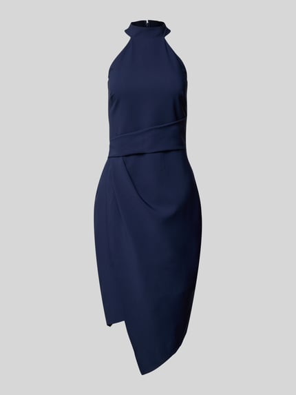 Lipsy Knielanges Cocktailkleid mit Neckholder Marine 2