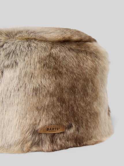 Barts Kunstpelzmütze mit Label-Patch Modell 'JOSH' Taupe 2