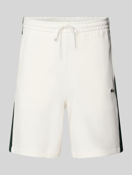 Lacoste Regular Fit Sweatshorts aus reiner Baumwolle Offwhite 2