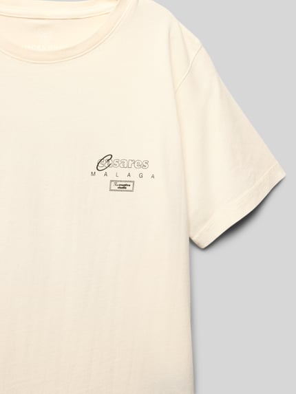 JACK & JONES T-shirt z nadrukiem z logo model ‘ALMERIA’ Écru 2
