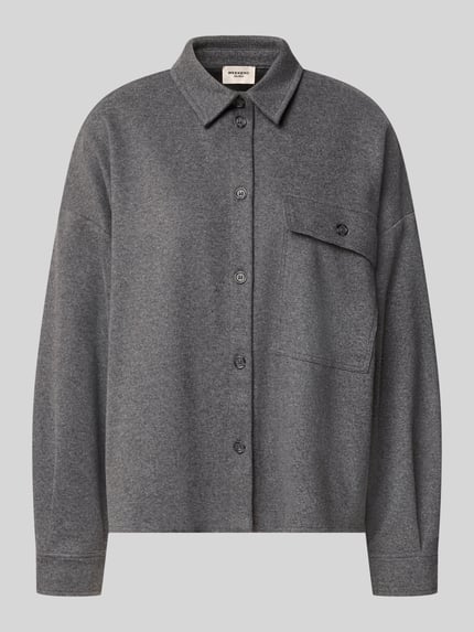 Weekend Max Mara Oversized bluzka z długim rękawem z mieszanka wiskozy i bawełny model 'AGIATE' Średnioszary 2