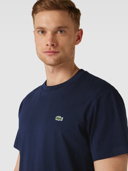 Lacoste T-Shirt mit Logo-Detail Modell 'BASIC ON' Marine 3