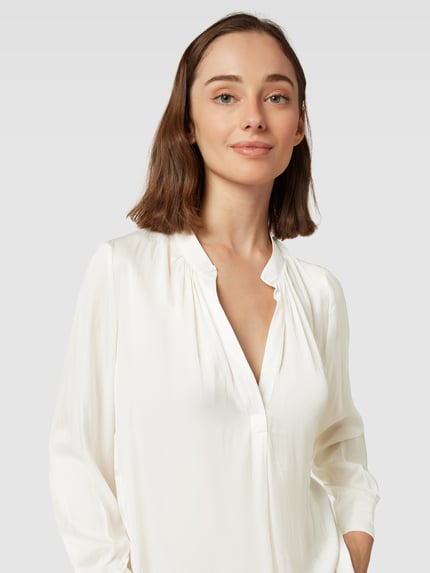Zadig&Voltaire Blouseshirt van satijn met tuniekkraag Ecru - 3