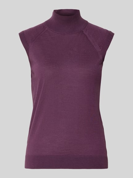 BOSS Pullunder aus Wolle mit Mock Neck Lila 1