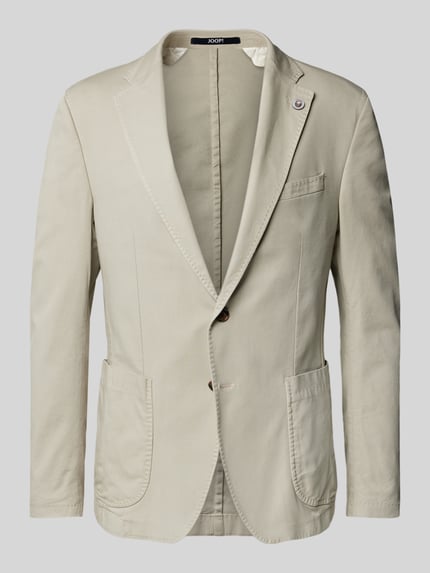 JOOP! COLLECTION Marynarka na 2 guziki męska JOOP! Collection;Mieszanka bawełny z dodatkiem lyocellu;Krój slim fit;Model ‘Hoverest’;Kołnierz z połami;Wpuszczane kieszenie;Długość tyłu w rozmiarze 50: 72 cm;Szerokość ramion w rozmiarze 50: 41 cm;Długość rękawa w rozmiarze 50: 66 cm Beżowy 2