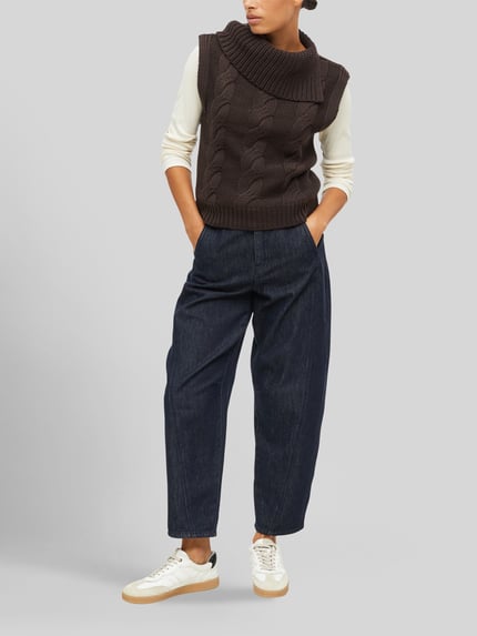 s.Oliver RED LABEL Regular Fit Pullunder mit breitem Rollkragen Dunkelbraun 1