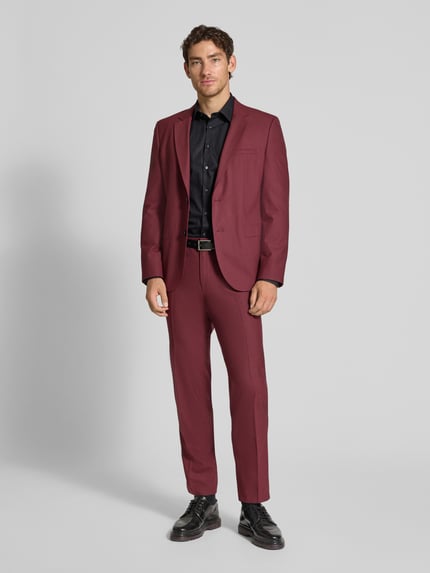 Jake*s Slim Fit Businesshemd aus Baumwolle mit Kentkragen Black 1