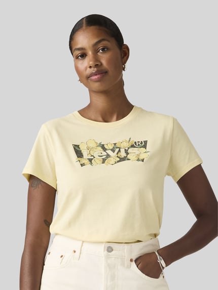 Levi's® Regular Fit T-Shirt mit Logo-Print Pastellgelb 1