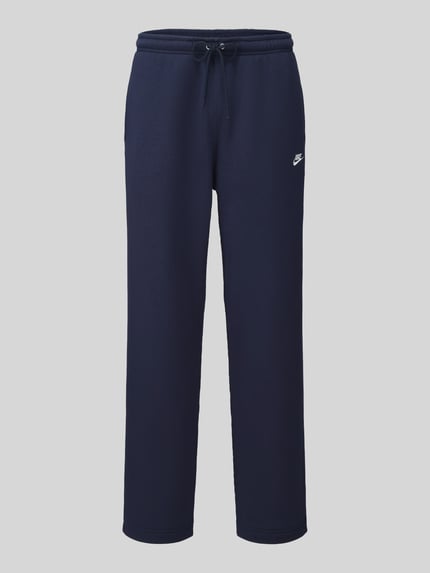 Nike Spodnie dresowe o kroju regular fit z mieszanki bawełny Ciemnoniebieski 2