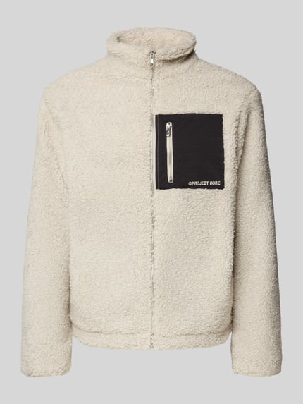 JACK & JONES Teddyjacke mit Stehkragen Hellgrau 2