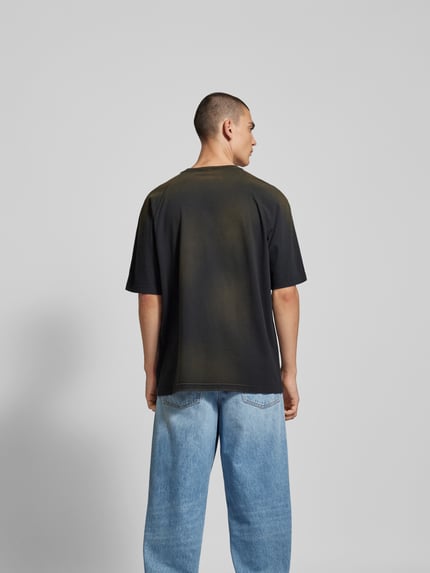 Diesel T-shirt z wyhaftowanym logo Czarny 5