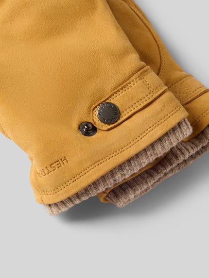 Hestra Handschoenen van echt leer model 'Bergvik' Geel - 2