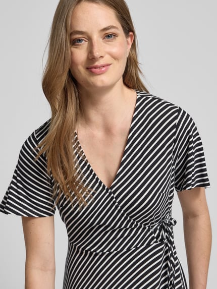 ZABAIONE Wickelkleid mit V-Ausschnitt Modell 'Ce44ce' Weiss 3