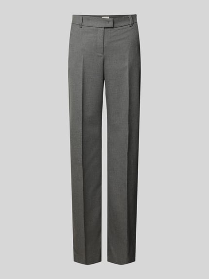 Productfoto, Straight Fit Stoffhose met viscose-aandeel model 'Maine' van Brax in grijs met persvouwen, elastische stof, vooraanzicht.