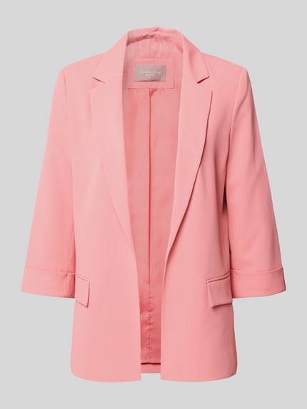 Produktfoto, Relaxed Fit Blazer mit Pattentaschen von Christian Berg Woman Selection in Rosa, Material-Mix mit Stretch-Anteil, 3/4-Arm, sichtbare strukturierte Oberfläche