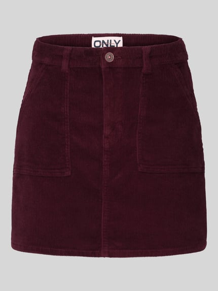 ONLY Minirock mit aufgesetzten Taschen Bordeaux 2