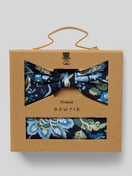 Prince Bowtie Strik en pochet in de set Marineblauw - 1
