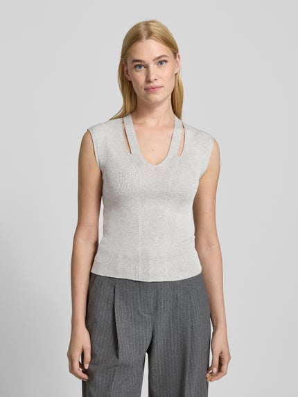 MAX&Co. Regular Fit Pullunder aus Viskose-Mix Modell 'OTELLO' Hellgrau 4