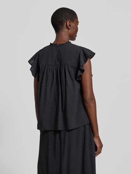 VERO MODA Regular Fit Blusentop aus reiner Baumwolle Modell 'TRINE' Black 5