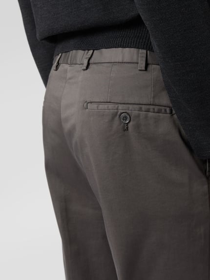 Hiltl Regular Fit Chino mit Stretch-Anteil Modell 'Pilo' Anthrazit 3
