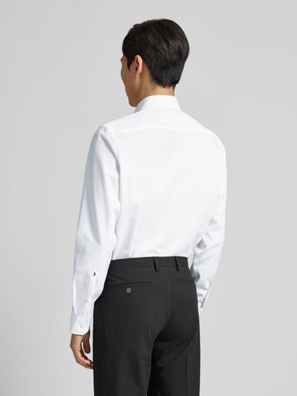 Seidensticker Slim Fit Business Hemd mit Kentkragen aus reiner Baumwolle Weiss 5