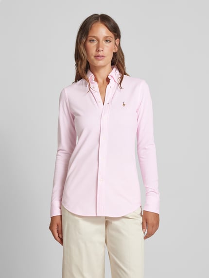 Polo Ralph Lauren Polo Hemdbluse mit Button-Down-Kragen Hellrosa 4