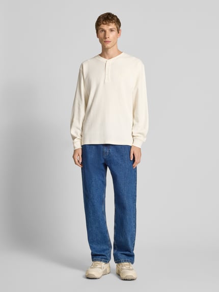 REVIEW Shirt met lange mouwen en labelstitching Ecru - 1