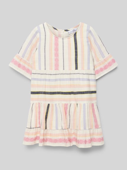 Happy Girls Kleid mit Rundhalsausschnitt Ecru 1