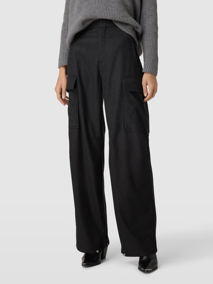 Filippa K Cargobroek in effen design met grote zakken Antraciet - 4