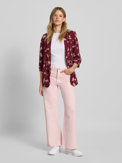 PIECES Regular fit blazer met 3/4-mouwen, model 'BOSELLA' Donkerrood gemêleerd - 1